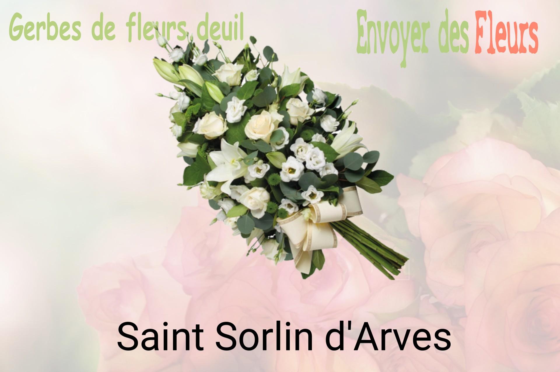 Gerbe de fleurs de deuil livrée à Saint-Sorlin-d'Arves